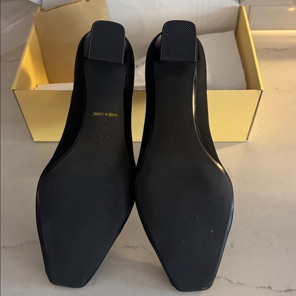 Cosy Island Black Refin Edge, Square Toe, Block heeled pumps 2.5" size 10, NIB - Picture 5 of 8